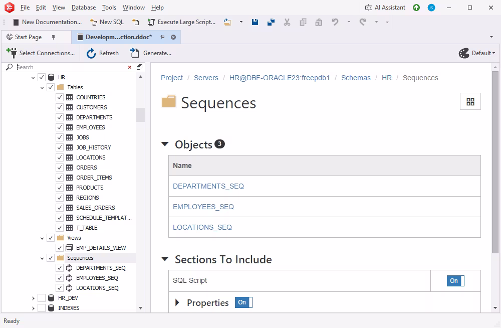 dbForge Documenter for Oracle
