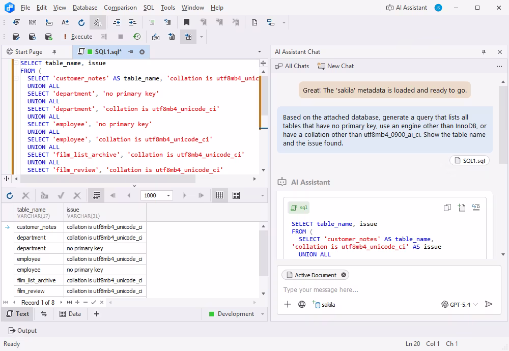 Context-aware AI query generation
