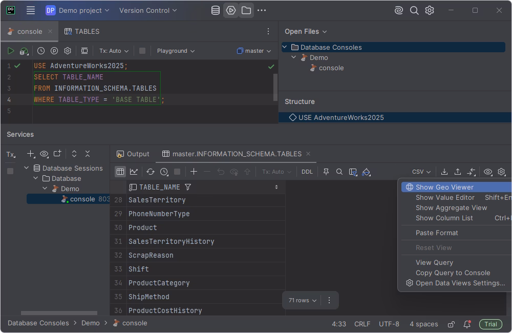 DataGrip for SQL Server