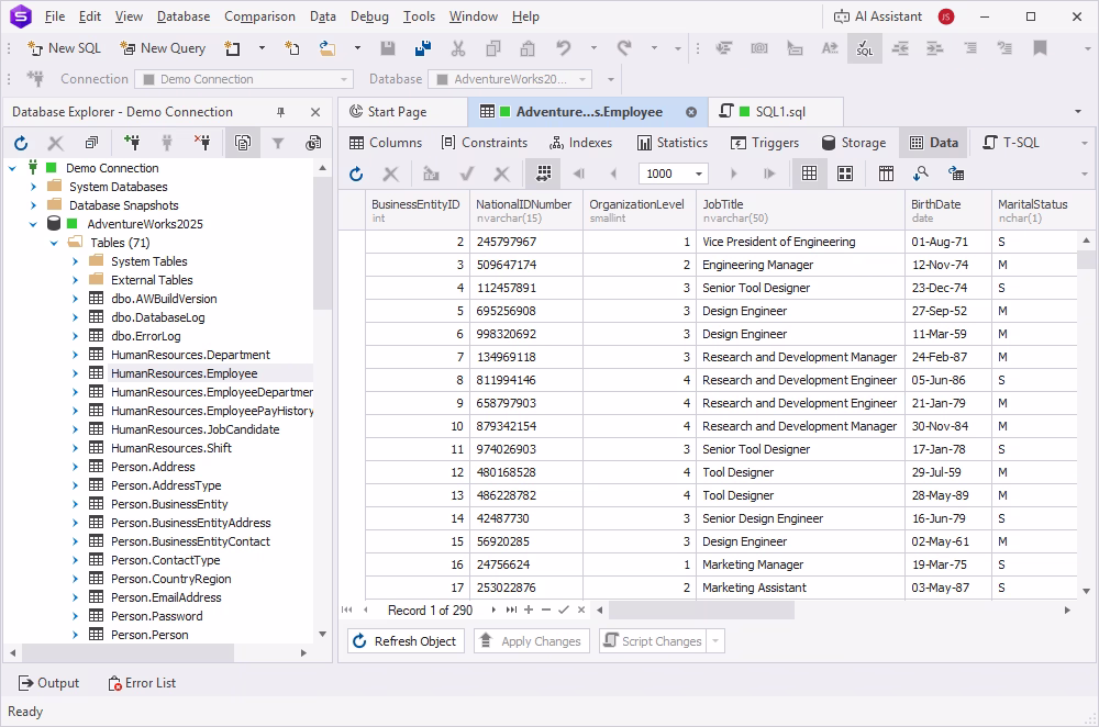 dbForge Studio for SQL Server
