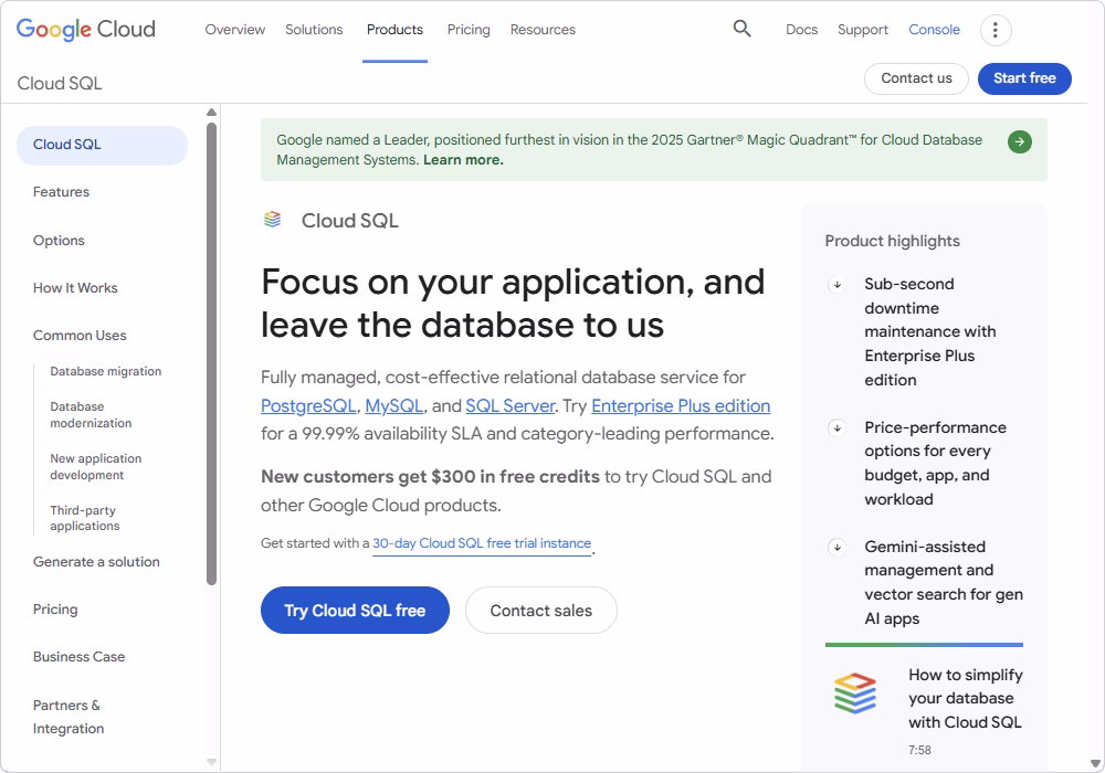 Google Cloud SQL (MySQL)