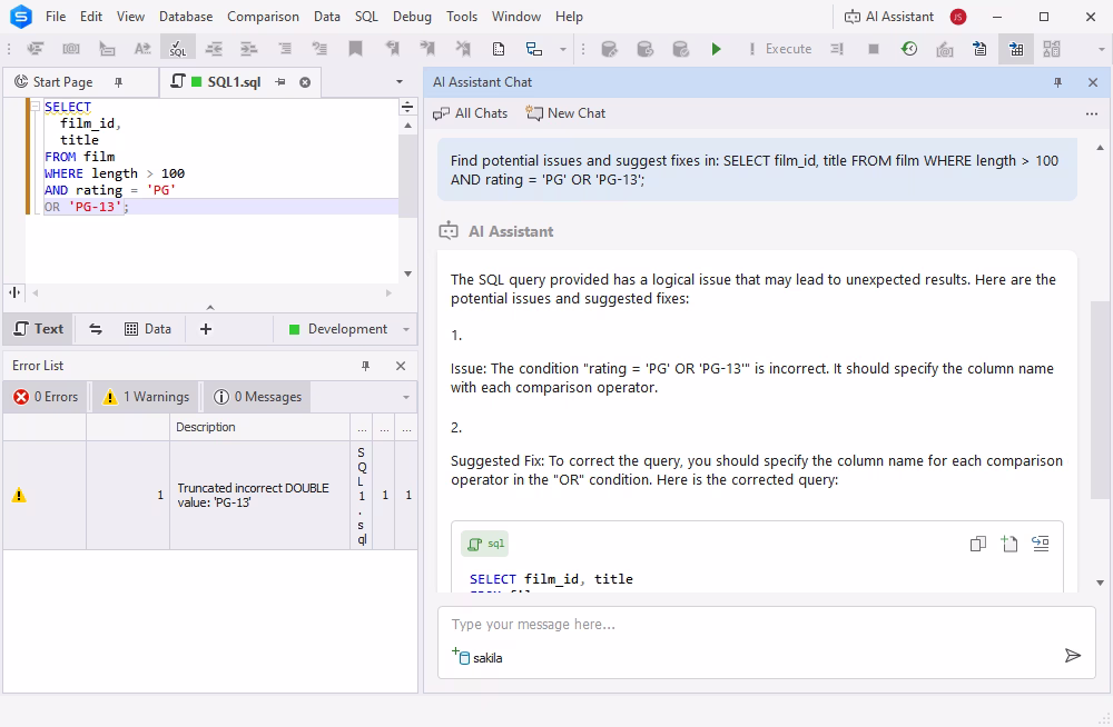 AI SQL troubleshooting