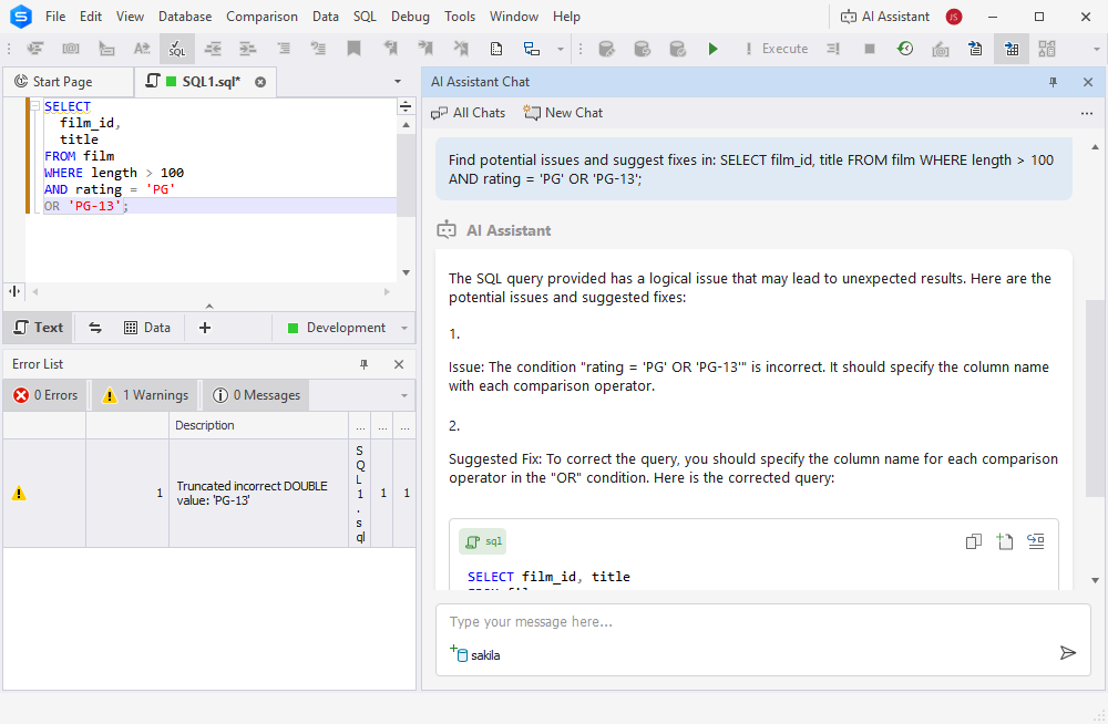 AI SQL troubleshooting