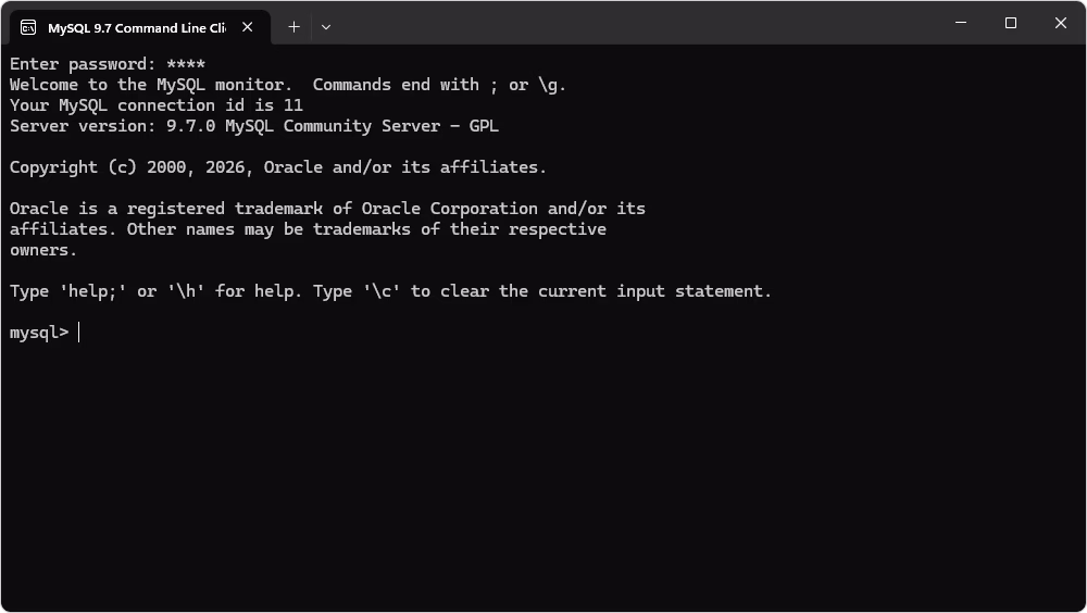 MySQL client integration into command prompt