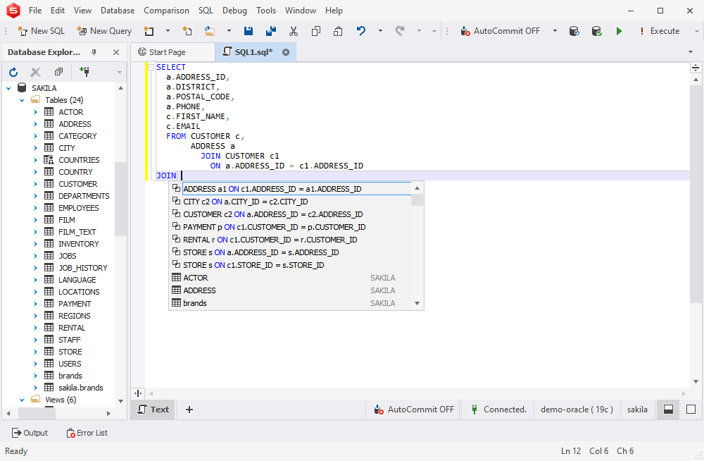dbForge Studio for Oracle - PL/SQL Development