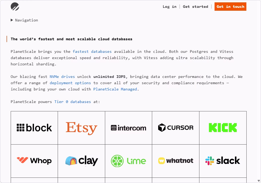 PlanetScale hosting provider