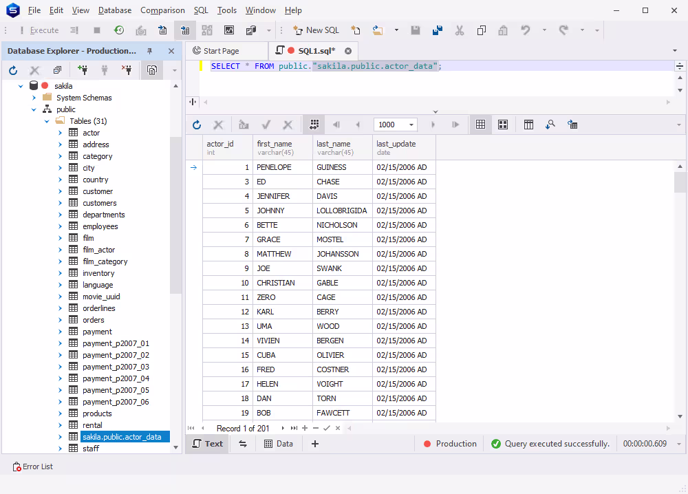 Import results