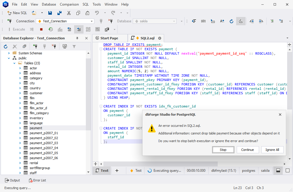 Syntax check shows a tip to add an identifier