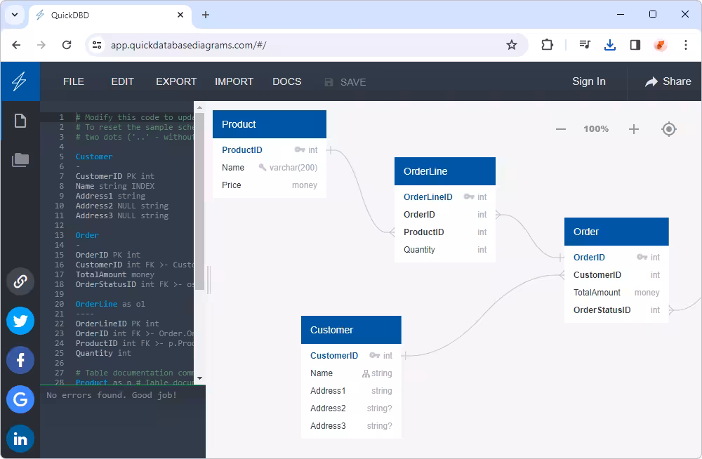 Quick Database Diagrams