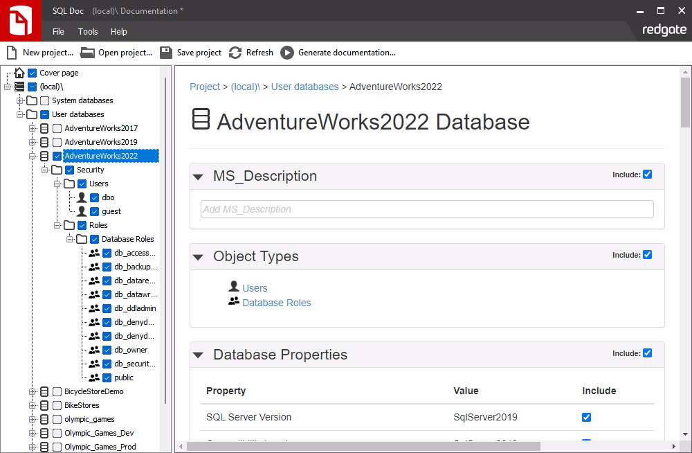 Redgate SQL Doc