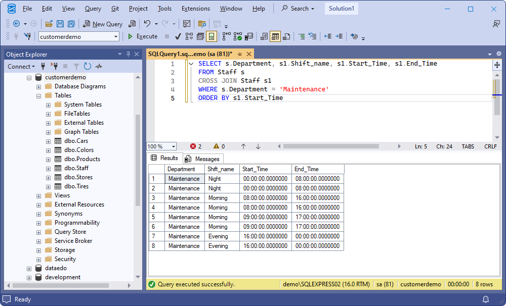 How to use CROSS JOINs for reporting in SQL Server