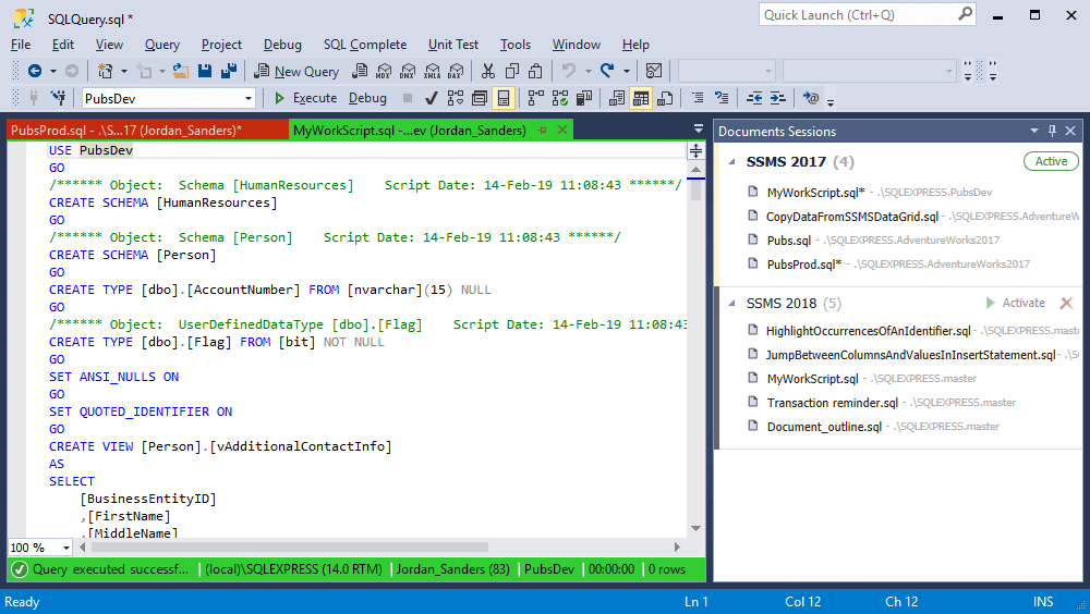 Recover SQL documents