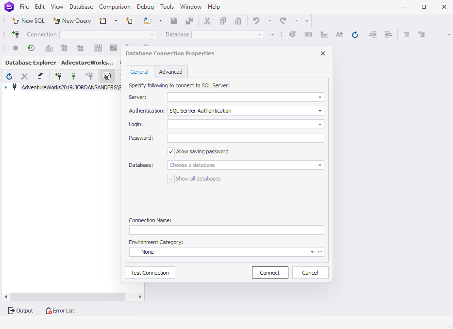 Database Connection Properties