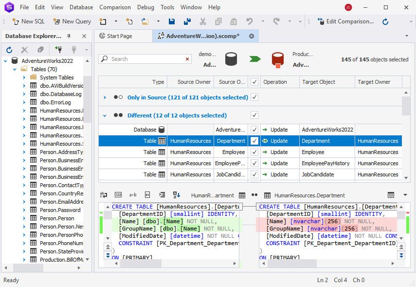 Database management with the help of our MS SQL GUI tool