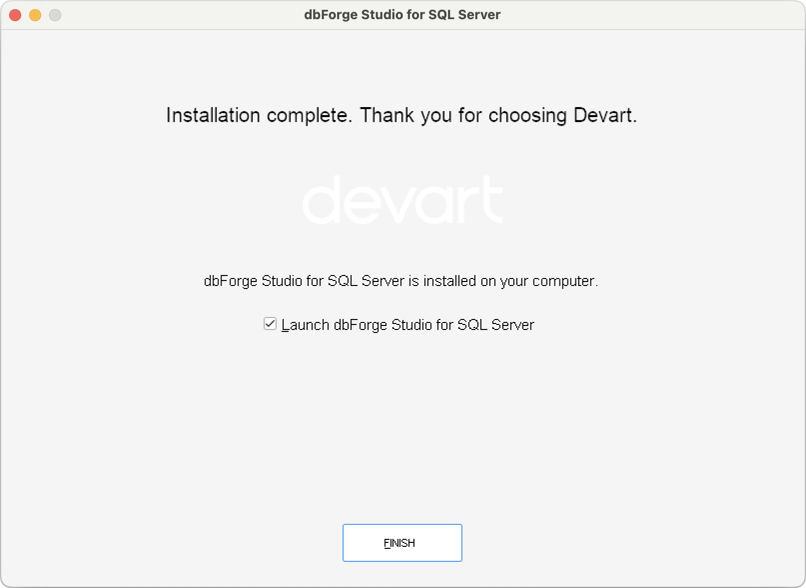Finish the installation