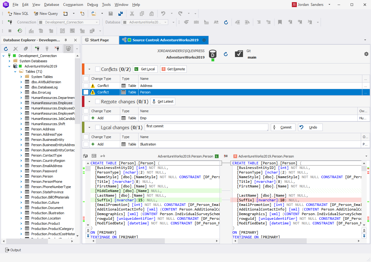dbForge Studio for SQL Server - Source Control