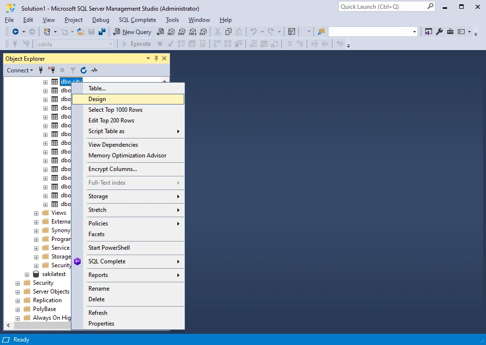 Add a column to a table using SSMS