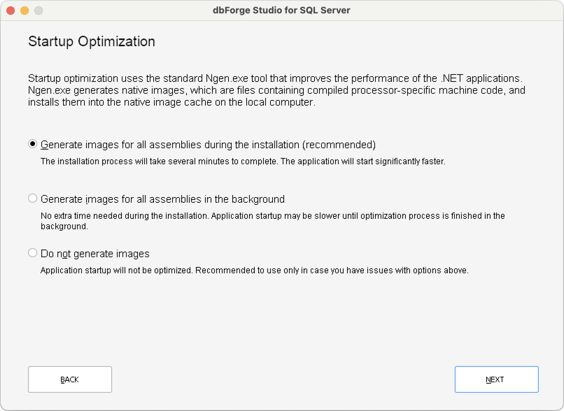 Startup Optimization