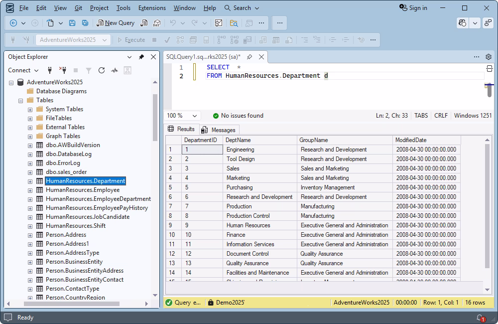 SQL Server Management Studio (SSMS)