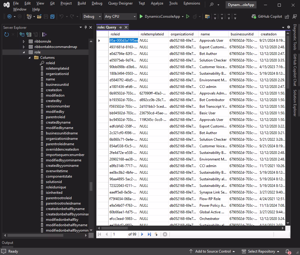 Fetch the Dynamics 365 data