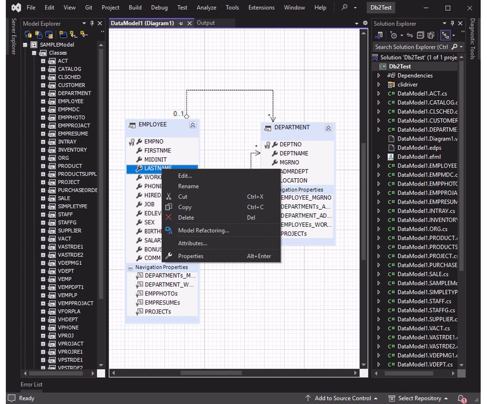 View the ready model created with Entity Developer
