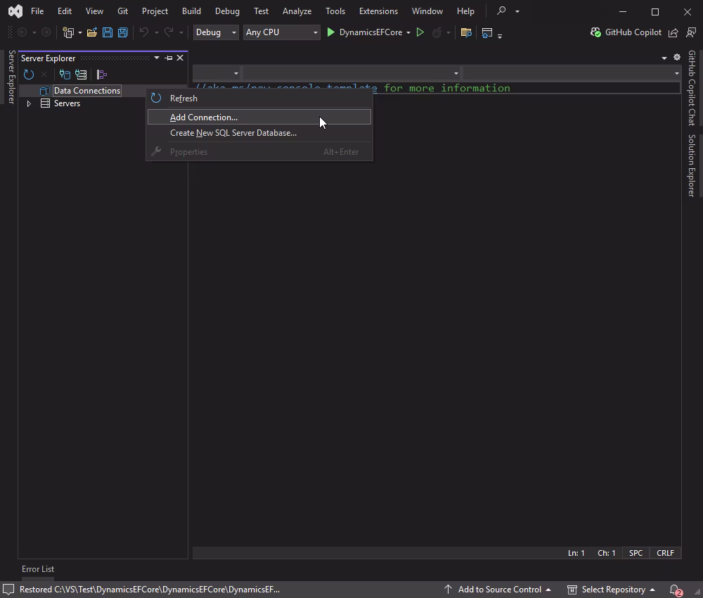 Add Dynamics 365 Connection