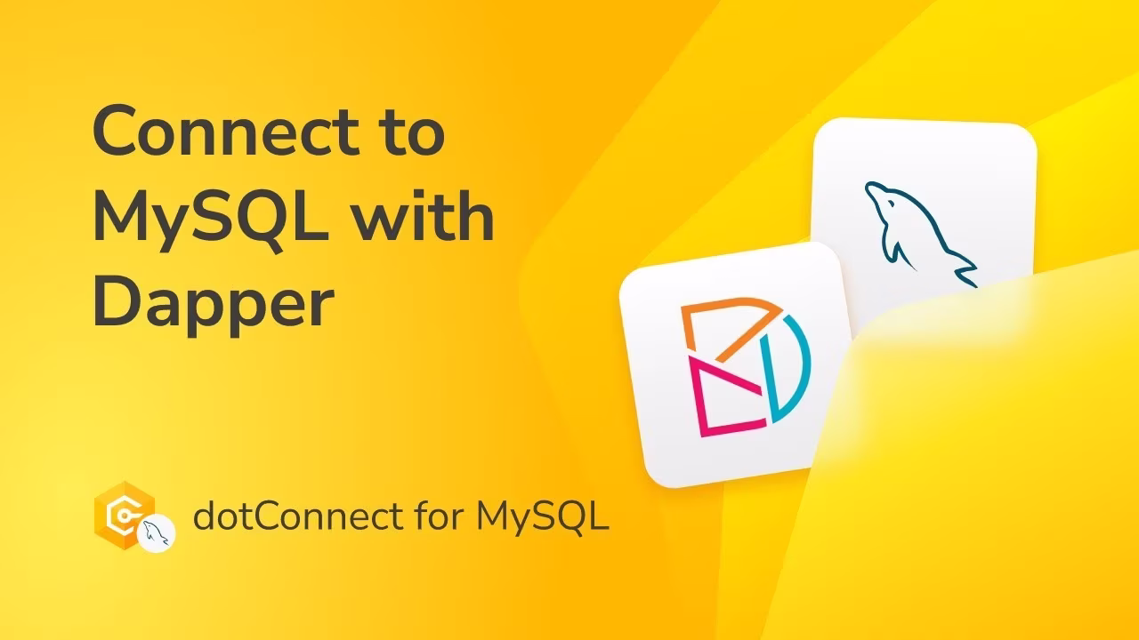 Video tutorial on how to connect to MySQL with Dapper