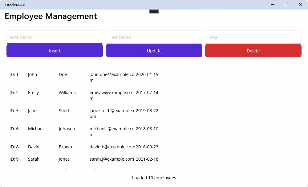 Add a delete button to the database UI