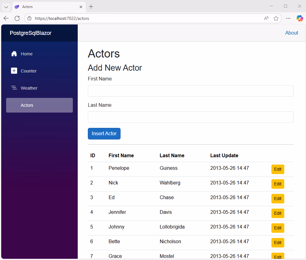 Update the UI to enable data editing in a Blazor app