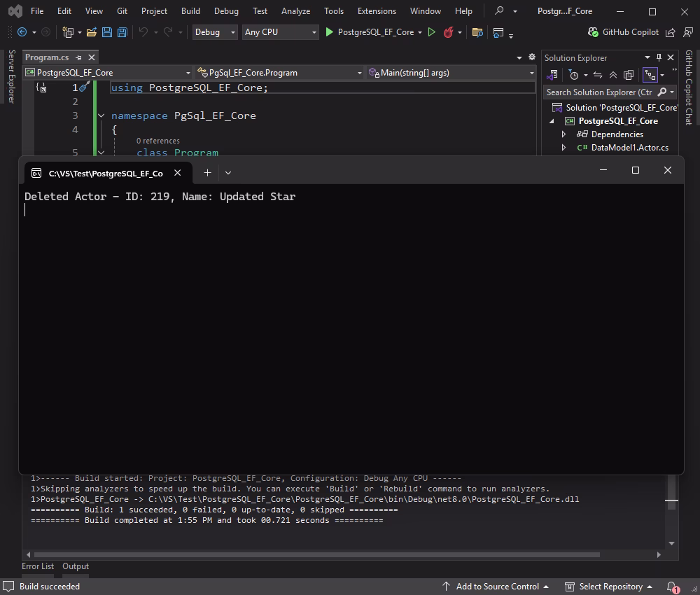 Delete data from a database