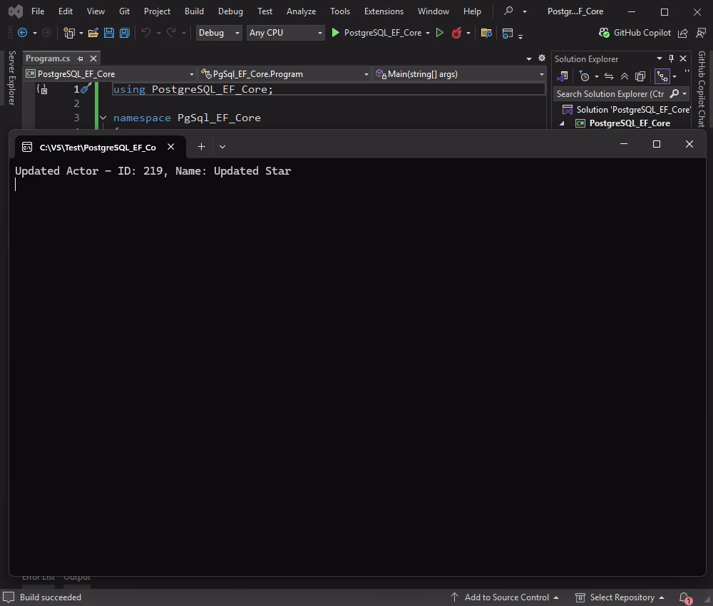 Update data in a database
