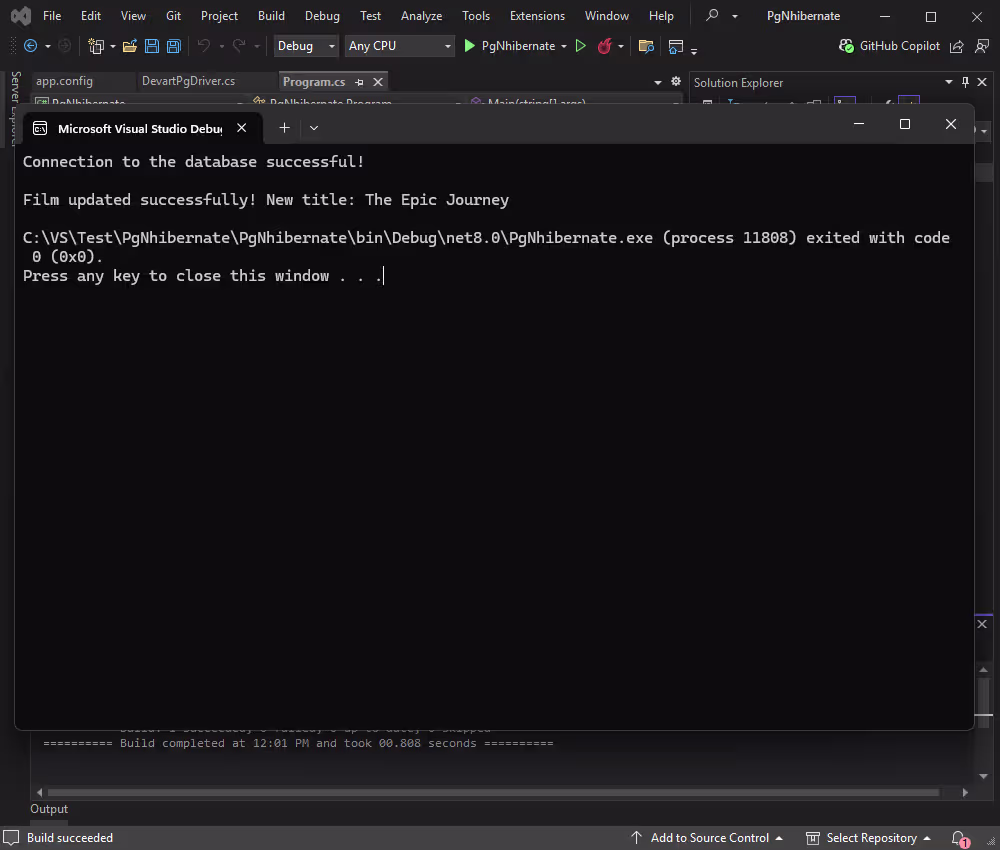 View the the results of the update operation