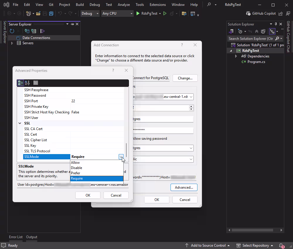 Enable SSL connection for Amazon RDS for PostgreSQL