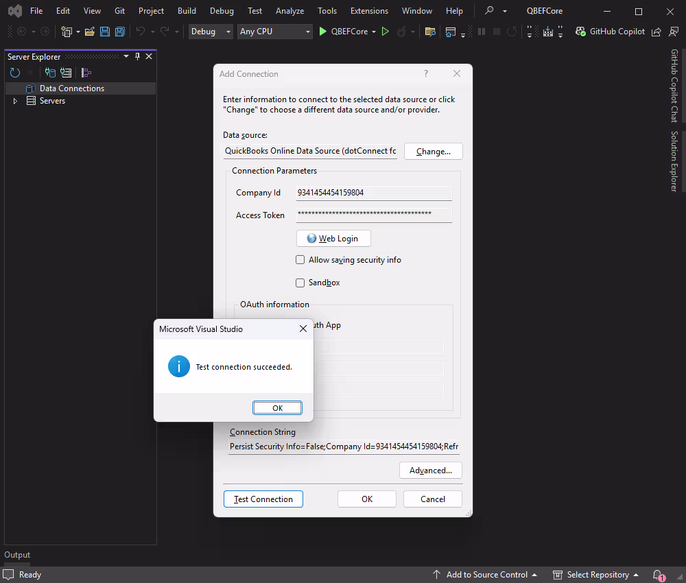 Verify the connection settings and connect
