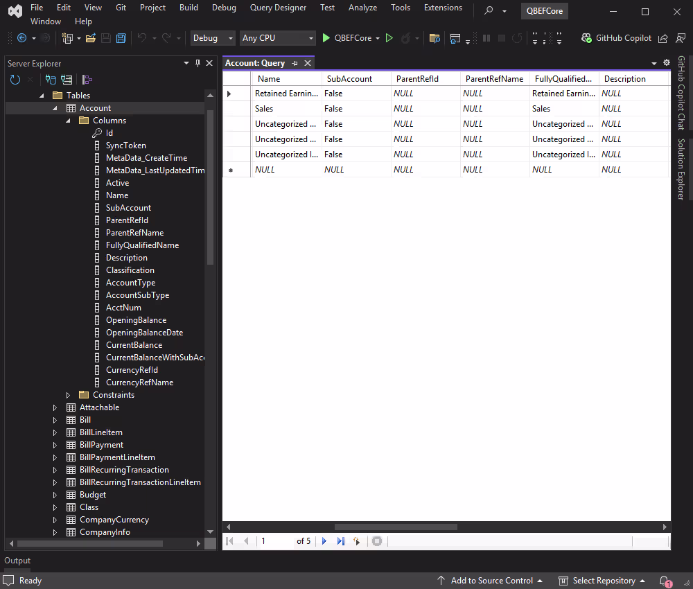 View the data from QuickBooks