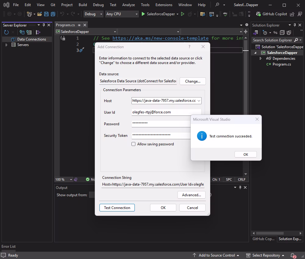 Configure the connection