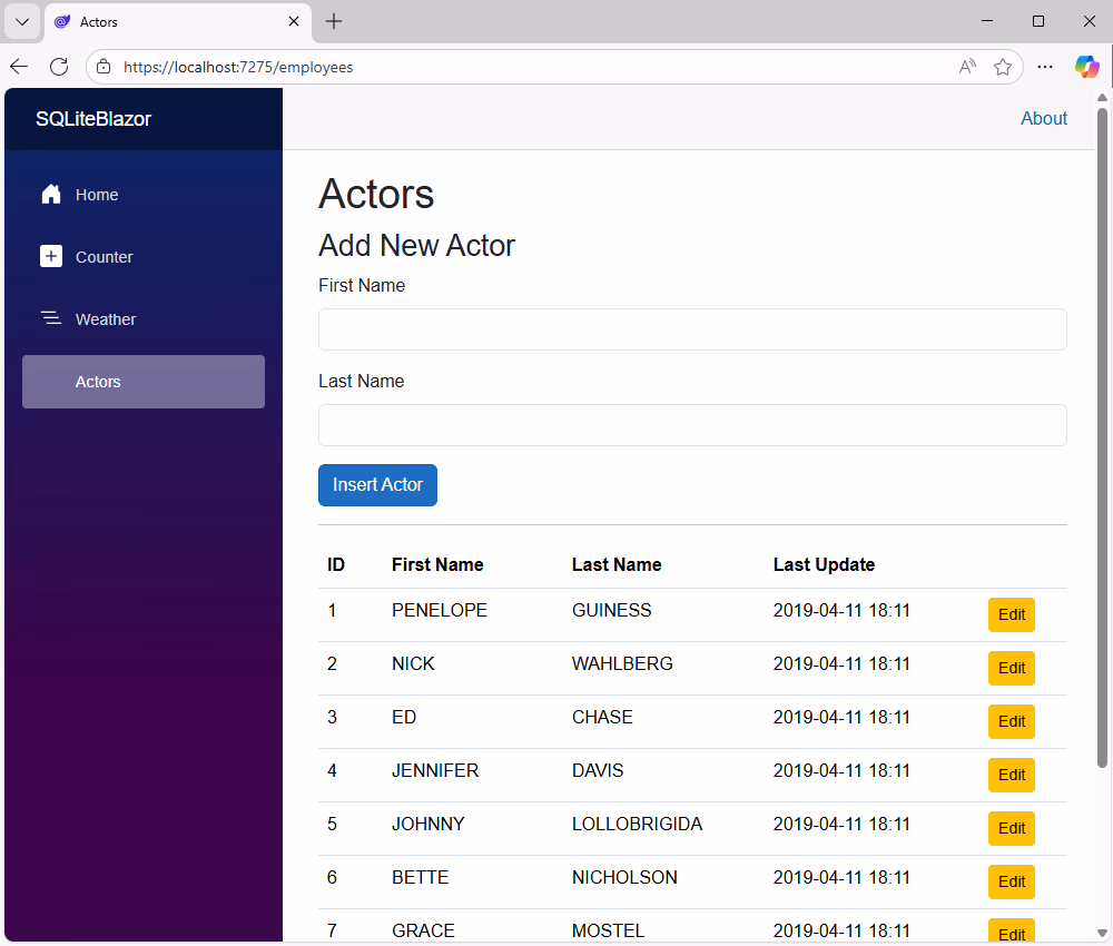 Update the UI to enable data editing in a Blazor app