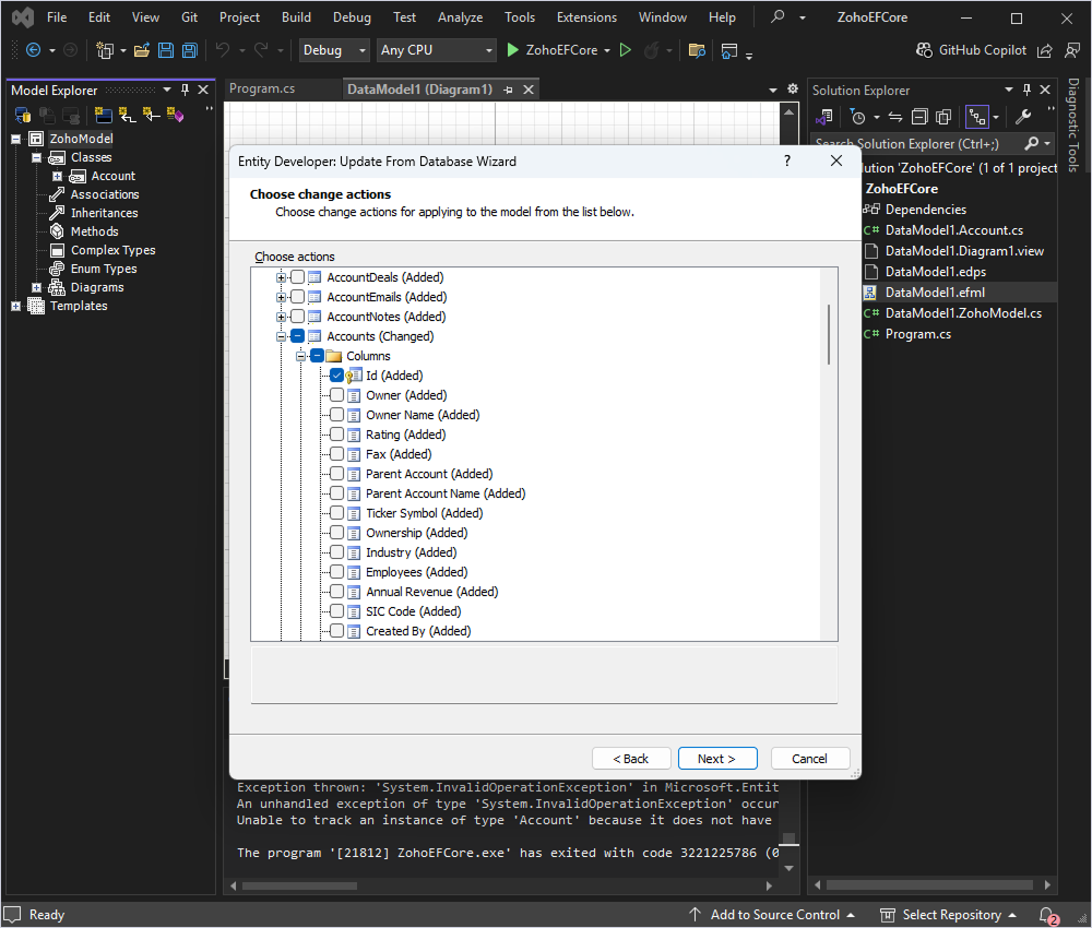 Select the Id column