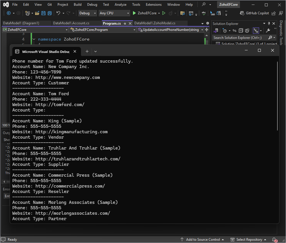 Update data in Zoho CRM