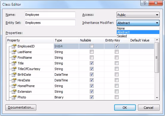 Choose Action dialog box.