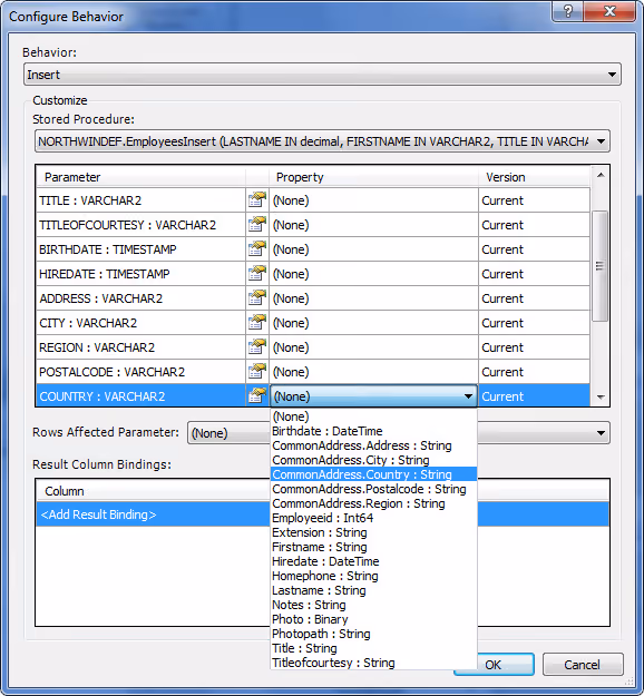 Configuring behaviour.