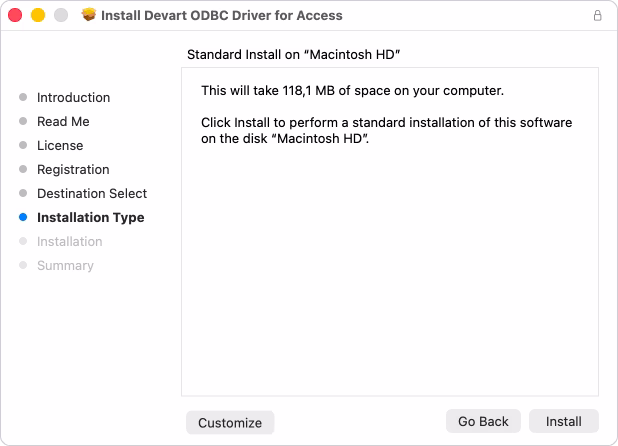Choose the installation type