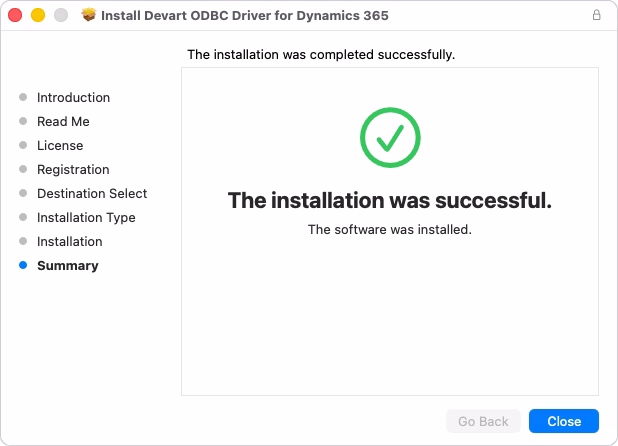 The Driver is installed successfully