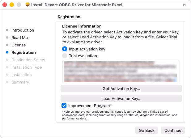 Input your purchased or trial activation key