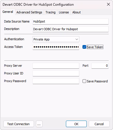 Authentication to HubSpot via Private App