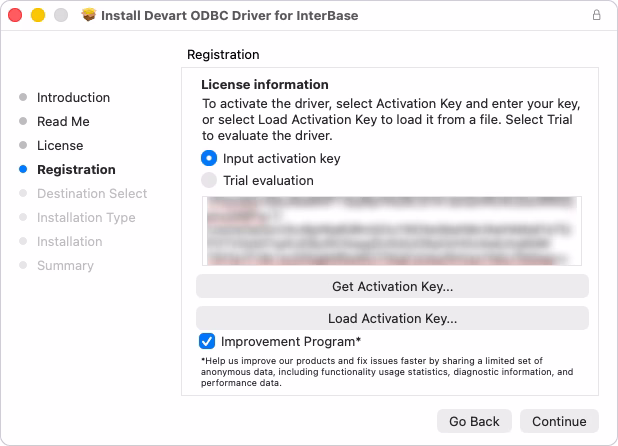 Input your purchased or trial activation key