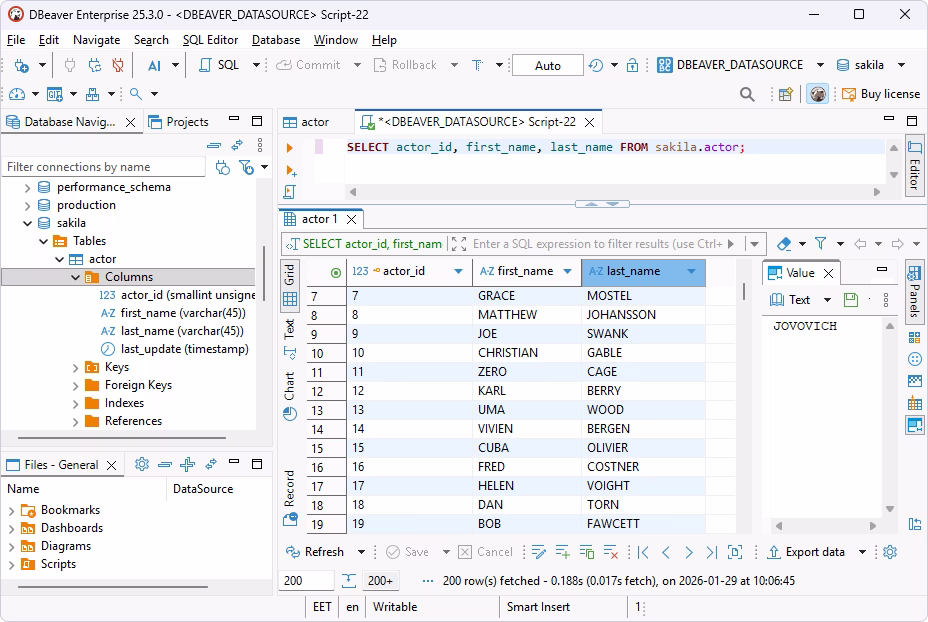 Integration of ODBC Driver for MySQL with database management tools