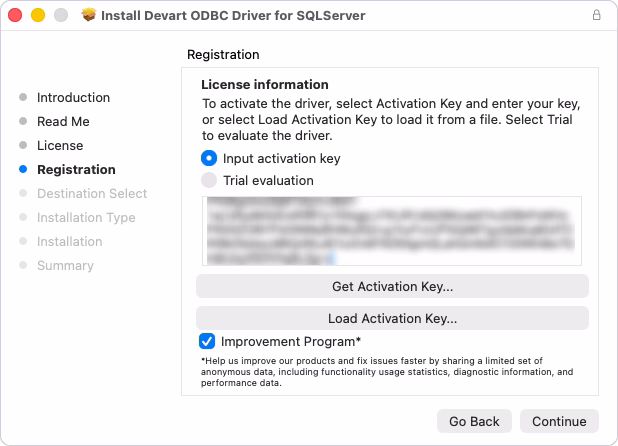 Input your purchased or trial activation key