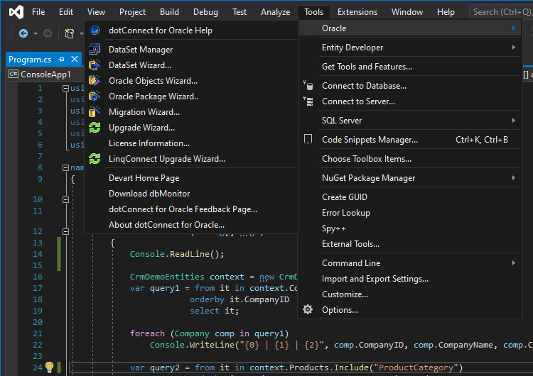 dotConnect for Oracle