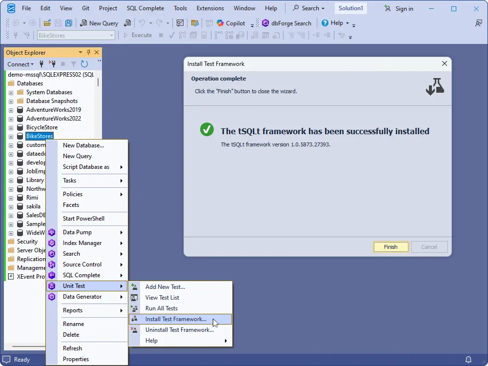 Pre-written unit test examples